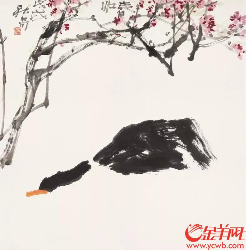 ▲《春江》王秋奇68 x68cm纸本设色