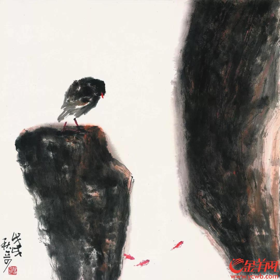 ▲《觊觎》王秋奇68 x68cm纸本设色