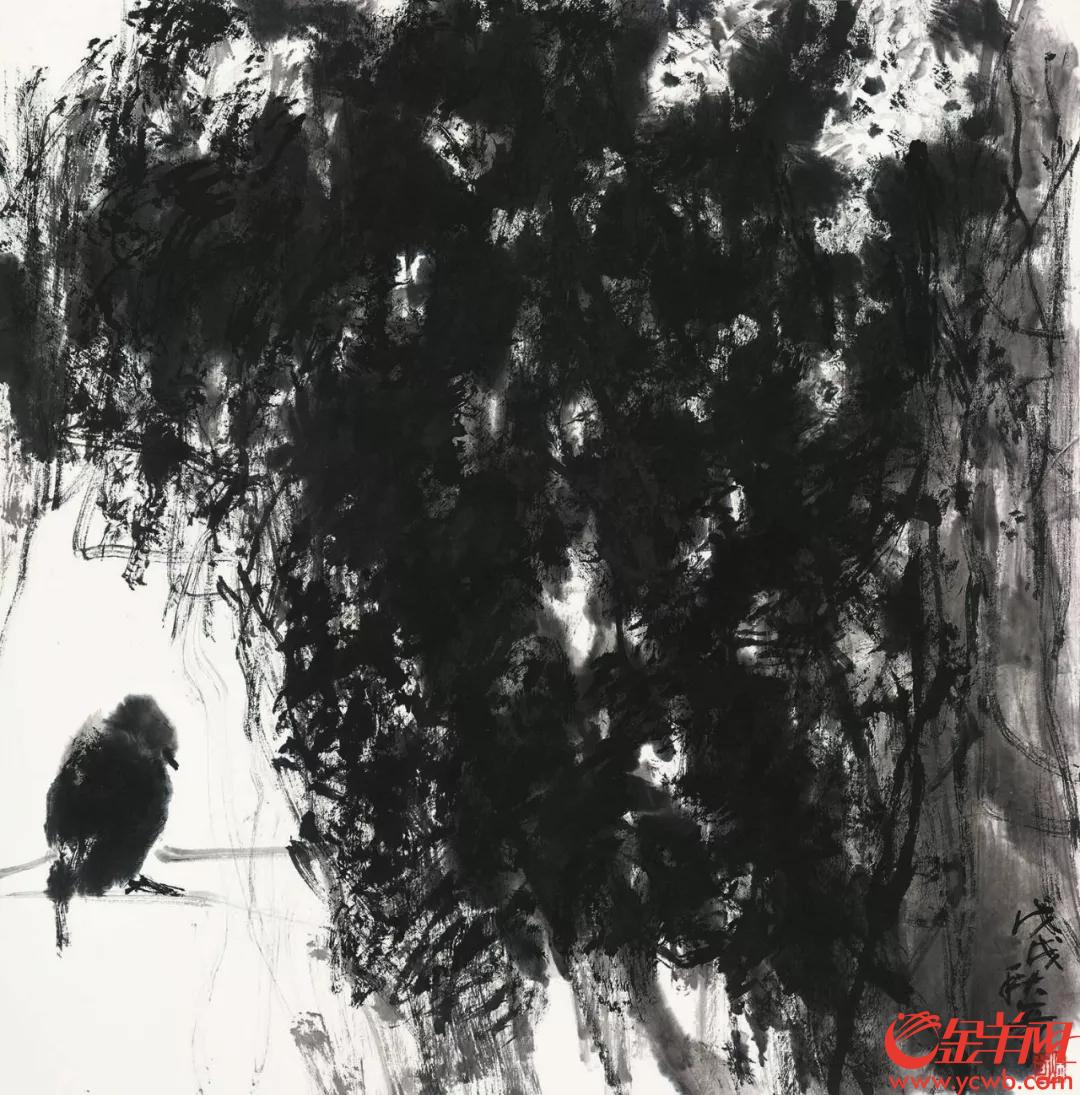 ▲《绿荫》王秋奇68 x68cm纸本设色